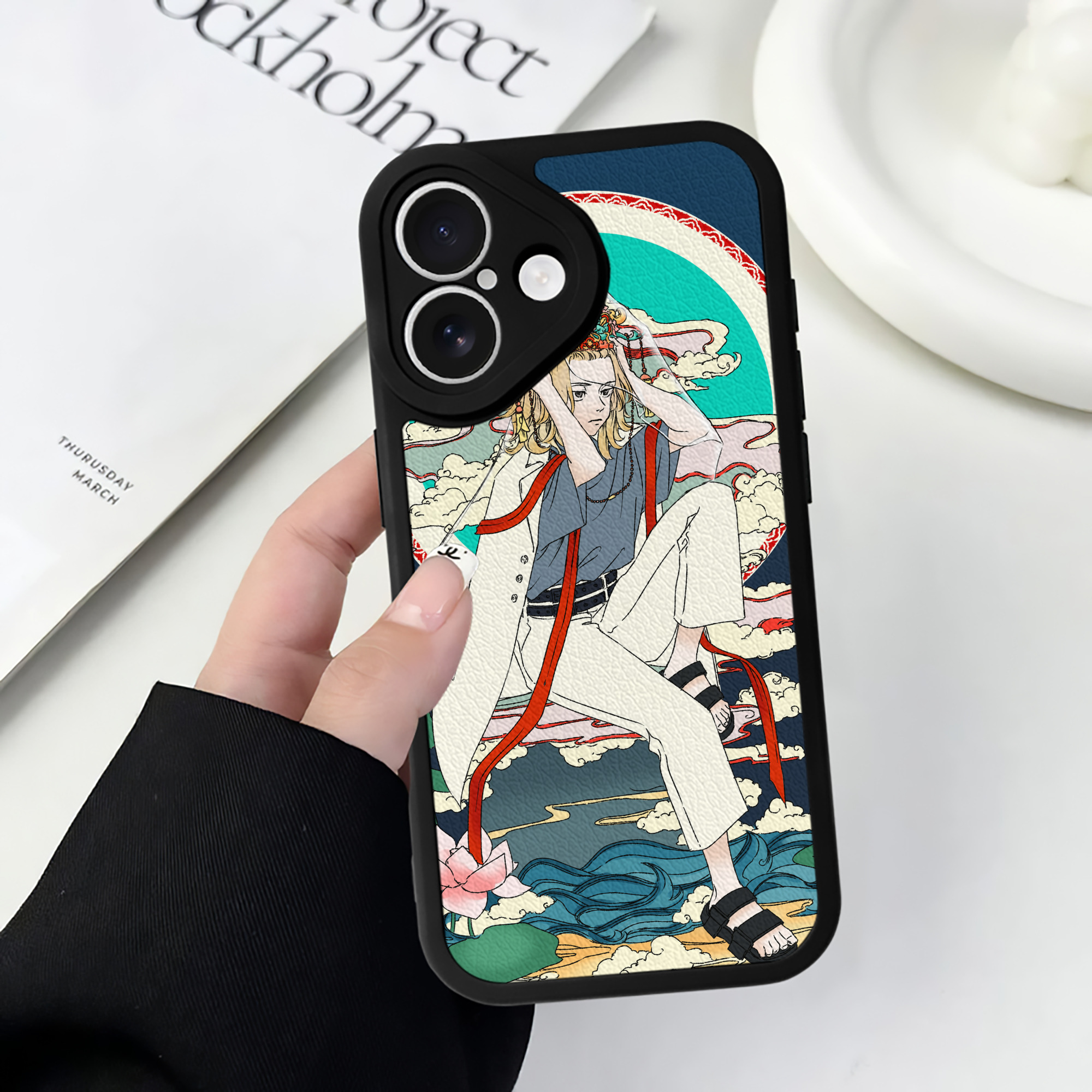 （画像用） 東京リベンジャーズ Tokyo Revengers 【iPhone 16シリーズ対応】シリコンスマホケース（レザー調） 材質：シリコン